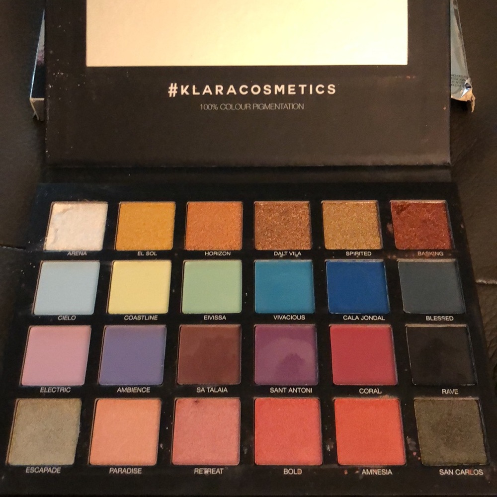 Klara cosmetics Gorgeous colors eyeshadows